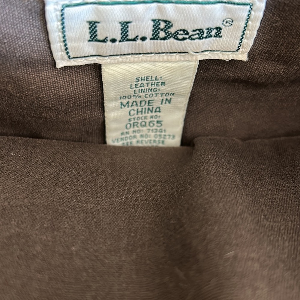 L.L. Bean Dark Brown Leather Backpack - Picture 11 of 15